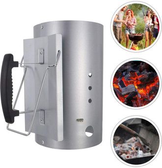 OEM Encendedor De Chimenea, Rapidfire Starter - Peque&ntilde;o (27 Cm De Altura), Encendedor Compacto Con Dos Asas, Para Barbacoas De Carb&oacute;n De &Oslash; 17 Cm Y -, Ayud