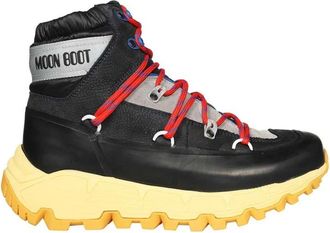 Moon Boot Lace-up Enkellaarsjes - Heren - Veterlaarzen - Zwart - 39 EU - Leer - Schoenen