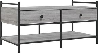 vidaXL Mesa de centro madera de ingeniería gris Sonoma 99x50x50 cm vidaXL