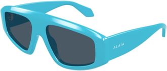 Alaia Aviator Mask Zonnebril - unisex - Zonnebrillen - Blauw - 57 MM - Accessoires