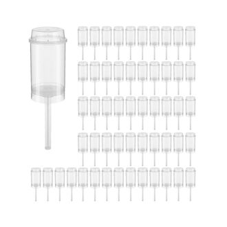 OEM 80 Piezas De Moldes Redondos Para Pasteles Con Forma De Paleta, Recipientes De Pl&aacute;stico Redondos Para Cake Pops Con Tapa