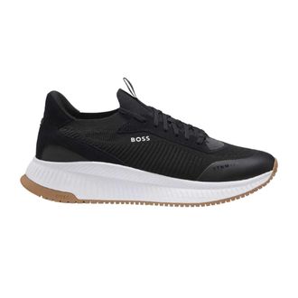 HUGO BOSS Dames/Dames TTNM Suede Trim Trainers (Houtskool)
