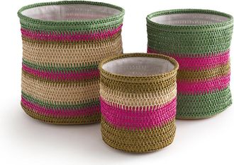 La Redoute Interieurs Set van 3 manden van gehaakt papier, Kablys