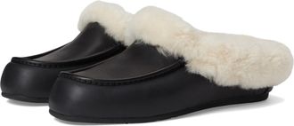 UGG Ansley Womens Mule Leather Slipper, Black -, 6 UK