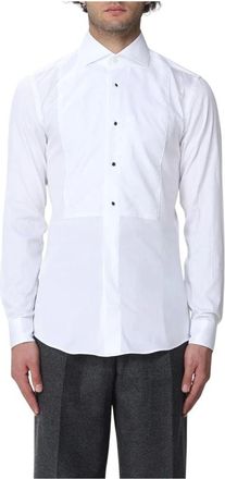 HUGO BOSS Formal Shirts, male, White, XS, Classic White Long Sleeve Dress Shirt