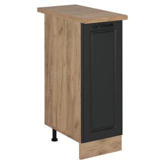 Vicco Armario De Farmacia R-line, Antracita Casa De Campo, 30 Cm, Et Roble