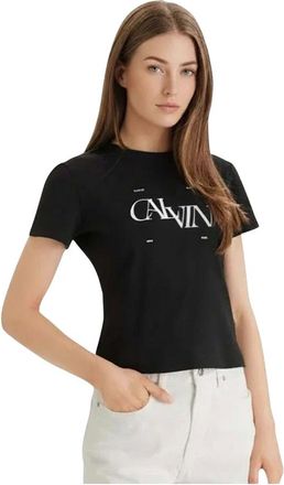 Calvin Klein Jeans Donna, Top, Nero, L, new