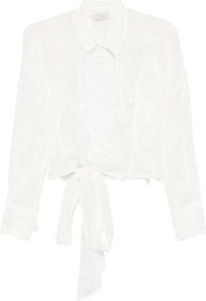 Mazzarelli Tie-front Blouse