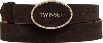 Twinset Su&egrave;de riem - Dames - Accessoires - Bruin - Maat: XL Su&egrave;de