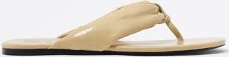 Bimba & Lola Leather Tubular Flat Sandal in Ochre at Nordstrom, Size 39