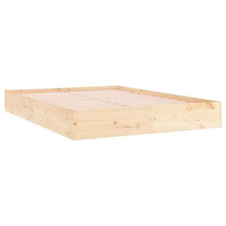 Berkfield Home Beautiful Bed Frame Solid Wood 200x200 cm in Light Tan