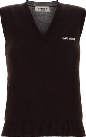 Miu Miu Chocolate Wool Vest