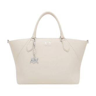 A|X Armani Exchange Tassen, Dames, Wit, ONE Size, Leer, Shopper Bag
