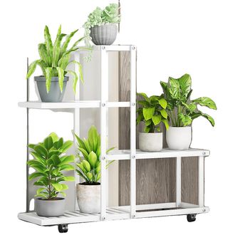 OEM Soporte Para Plantas, Dise&ntilde;o Multinivel, Port&aacute;til Y Duradero, H9035 Blanco