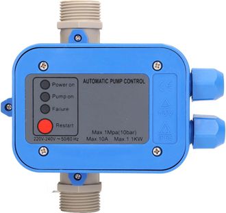 OEM Interruptor De Control De Presi&oacute;n De Bomba De Agua 1,5 Bar-3,0 Bar Controlador Impermeable Ajustable Azul Gris