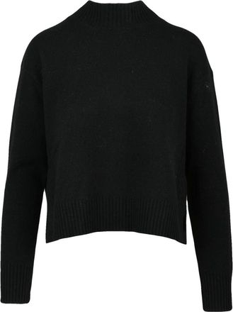 Kaos Maglia Collo Alto - Dames - Coltruien - Zwart - M - Wol - Truien & Vesten