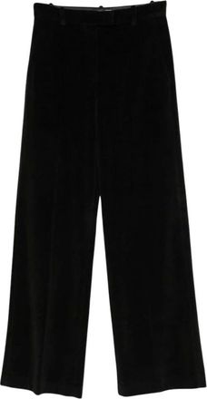 Circolo 1901 Pantalones Anchos de Terciopelo - Trousers - Mujer - Negro - 2XS
