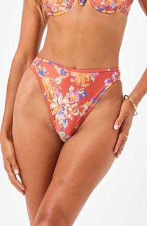 L*Space Nora Bitsy High Waist Bikini Bottoms in First Bloom at Nordstrom Rack, Size X-Small