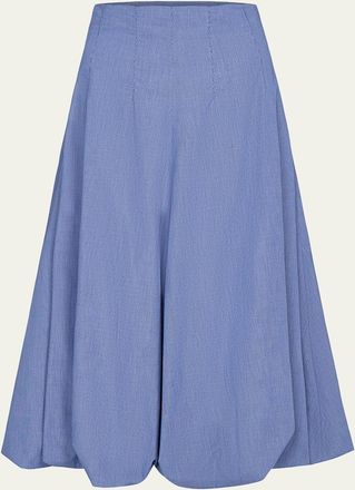 TWP Full Intentions Micro Check Midi Skirt