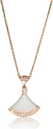 Bulgari Pre-Owned BVLGARI Rose Gold Mother Of Pearl and Diamond Divas Dream Pendant