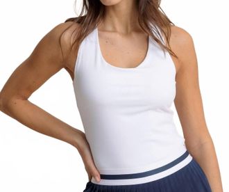 Southern Tide Natalie Cross Back Tank Top In Classic White