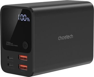 OEM Banco De Energ&iacute;a Port&aacute;til De 27000 Mah, 2 Puertos Usb-a Y 2 Puertos Usb-c, 100 W, Color Negro