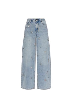 Self Portrait Self-portrait Jeans With Shimmering Appliqués