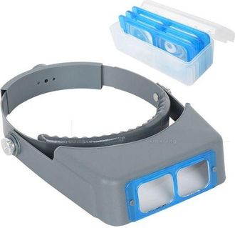 OEM Lupa De Diadema, Lupa Profesional De Doble Lente Para Joyer&iacute;a, Lupa Binocular De Cristal &Oacute;ptico Con Aumento De Objetivo De 1,5x, 2x, 2,5x Y 3,5x Para 