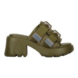 Bottega Veneta Heeled Mules, female, Green, Size: 5 US Flash Mules
