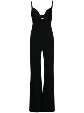 Galvan Out Of Line jumpsuit - women - Triacetate/Polyester - 44 - Black