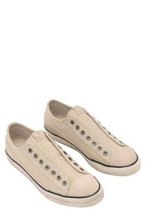 John Varvatos Vintage Laceless Low Top Sneaker in Faded Twine at Nordstrom, Size 10.5