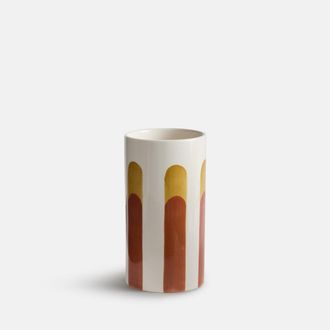 La Redoute Interieurs Keramische vaas, met de hand beschilderd, hoogte 18 cm, JAOMA