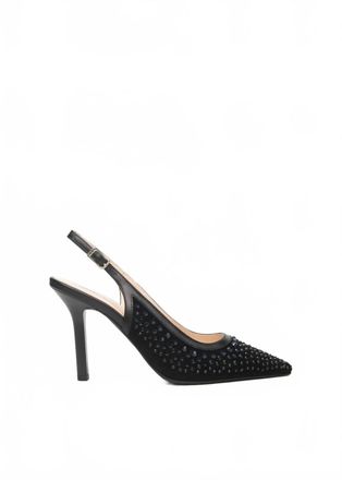 Nero Giardini Womens Dew Drop Heel Sandal In Black Suede