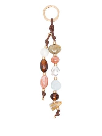 Cult Gaia Mercier beaded key ring - Neutrals