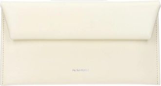 Jil Sander Bolso de mano de piel tipo sobre - Bags - Mujer - Beige - ONE SIZE
