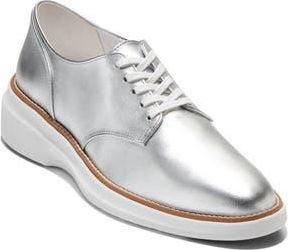 Cole Haan Grand Shadowlite Leather Oxford in Silver Metallic Leather at Nordstrom Rack, Size 5.5