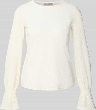 Christian Berg Longsleeve mit Ballonärmeln in Ecru, Größe 34