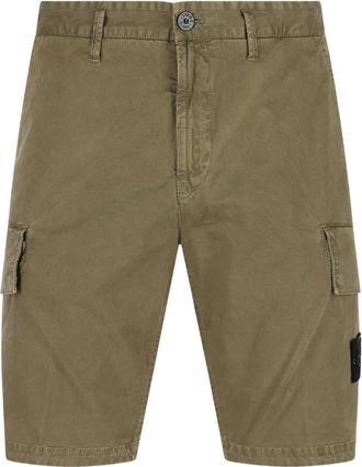 Stone Island Shorts cargo con bottone - Verde