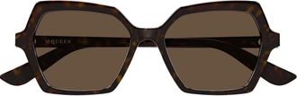 Alexander McQueen Alexander McQueen, Sunglasses, female, Brown, Size: 54 MM Spike Sunglasses