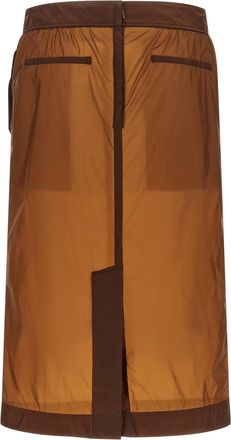 Saint Laurent Colorblock Nylon Skirt - Caramel