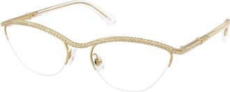 Swarovski Modebrillen Sk 1026 Blauw - Dames - Brillen - Geel - 56 MM - Accessoires