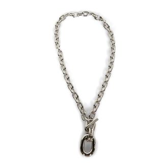Paco Rabanne Accessoires, Dames, Grijs, ONE Size, Toggle Chain Pendant Ketting