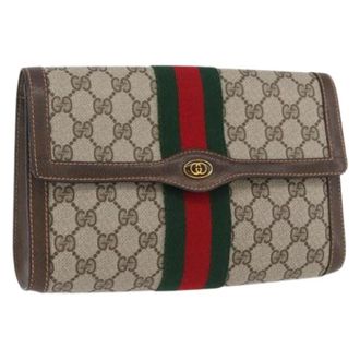 Gucci Pre-owned Clutches, female, Beige, Size: ONE SIZE Pre-owned Vintage Clutch Bag