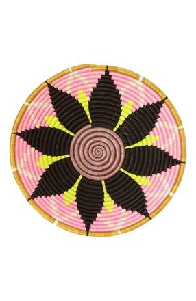 Indego Africa Flower Plateau Black & Neon in Black, Pink, Yellow at Nordstrom