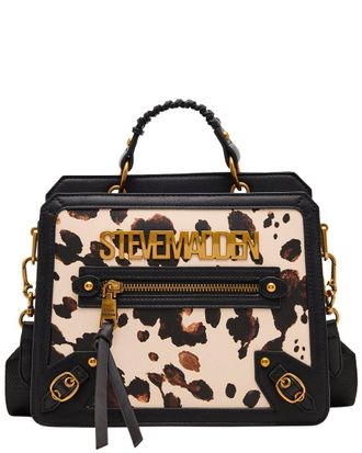 Steve Madden Cow Print Top Handle Satchel