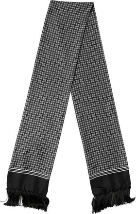 Dolce & Gabbana Zijden Sjaal met Geometrisch Patroon en Franjes - Dames - Zijden sjaals - Veelkleurig - ONE Size - Accessoires
