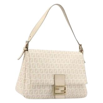 Fendi Pre-owned Vintage Zucchino Shoulder Bag - Dames - Pre-owned - Beige - Maat: ONE Size Leer