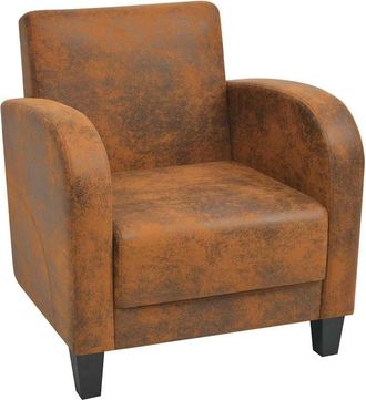 vidaXL Sill&oacute;n De Piel De Ante Artificial Marr&oacute;n Vidaxl