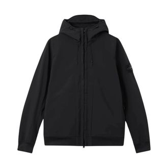 Stone Island Soft Shell-R E.dye Technology Jacket - Heren - Zomerjassen - Zwart - 2XL - Polyester - Jassen