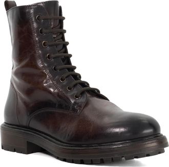 Dune London Womens Ladies Patley - Leather Lace-Up Ankle Boots - Brown - Size UK 6